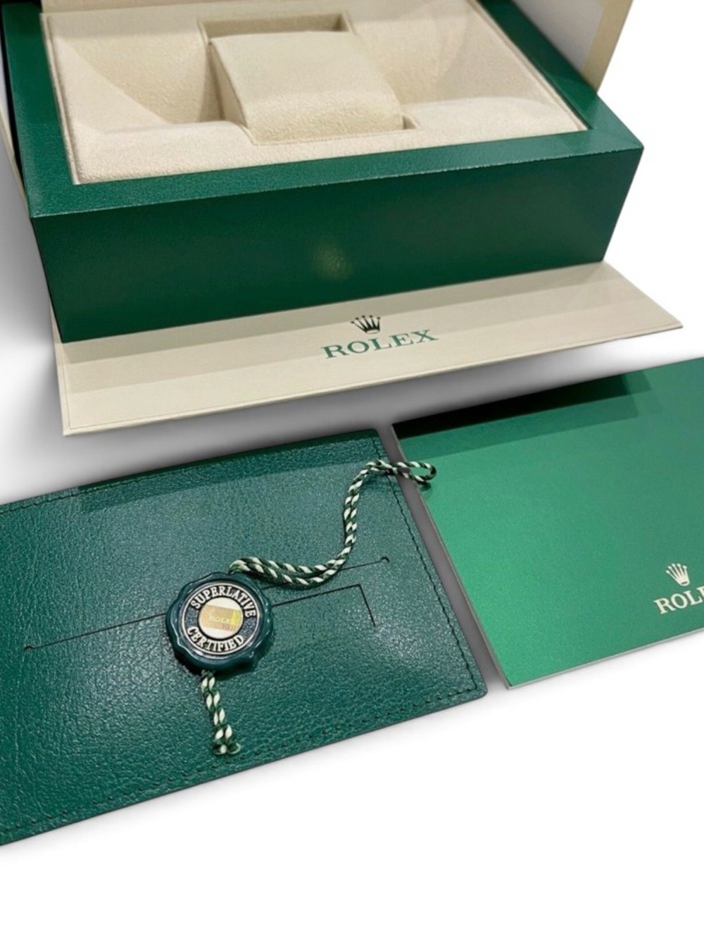 Authentic NEW STYLE ROLEX Watch Box For Oyster Perpetual OP Booklets FULL SET - Picture 7 of 7